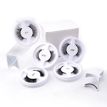 Elevate Your Look with Our Wholesale Reusable Magnetic False Eyelashes - 5 Pairs Magnetic Eyelash Kit with Tweezers for Stunning Makeup Styles