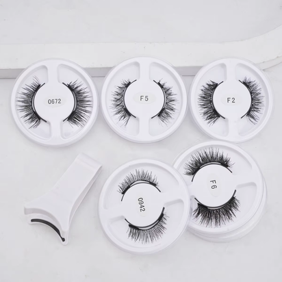 Elevate Your Look with Our Wholesale Reusable Magnetic False Eyelashes - 5 Pairs Magnetic Eyelash Kit with Tweezers for Stunning Makeup Styles