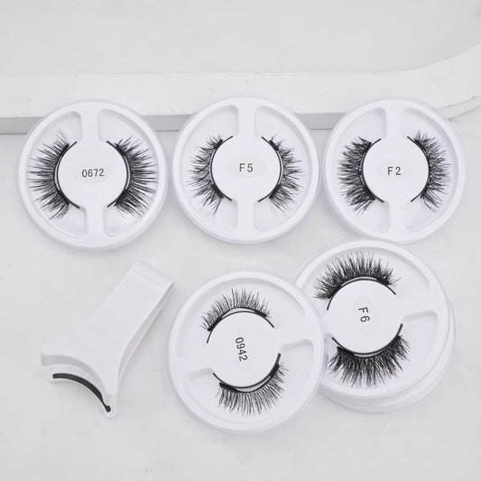 Elevate Your Look with Our Wholesale Reusable Magnetic False Eyelashes - 5 Pairs Magnetic Eyelash Kit with Tweezers for Stunning Makeup Styles
