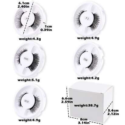 Elevate Your Look with Our Wholesale Reusable Magnetic False Eyelashes - 5 Pairs Magnetic Eyelash Kit with Tweezers for Stunning Makeup Styles