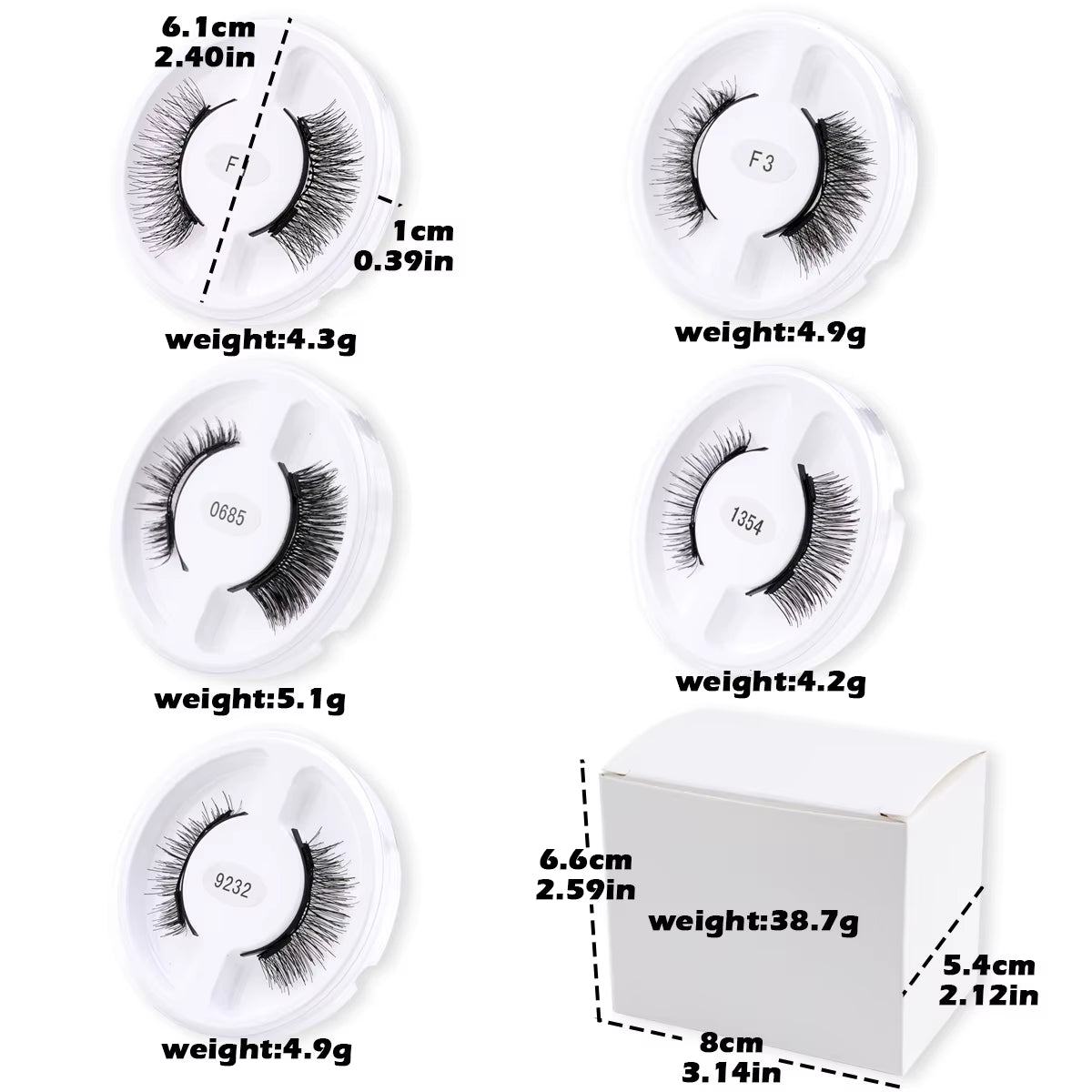 Elevate Your Look with Our Wholesale Reusable Magnetic False Eyelashes - 5 Pairs Magnetic Eyelash Kit with Tweezers for Stunning Makeup Styles