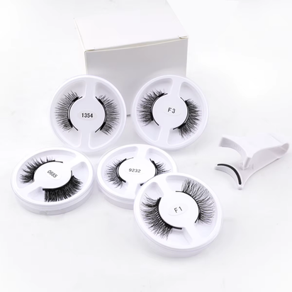 Elevate Your Look with Our Wholesale Reusable Magnetic False Eyelashes - 5 Pairs Magnetic Eyelash Kit with Tweezers for Stunning Makeup Styles