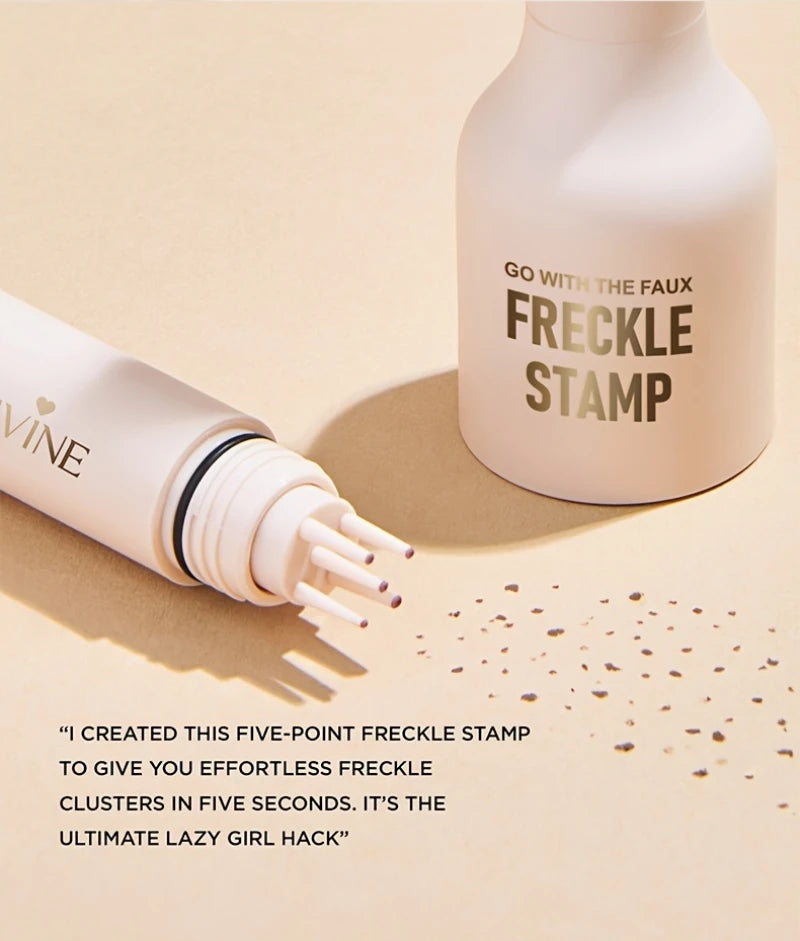 Transform Your Look with the 4-In-1 Natural Freckle Stamp Pen - Effortless, Waterproof, and Fast-Drying Fake Freckles for Stunning Makeup!