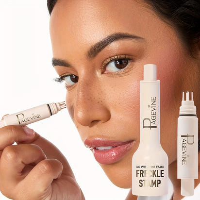Transform Your Look with the 4-In-1 Natural Freckle Stamp Pen - Effortless, Waterproof, and Fast-Drying Fake Freckles for Stunning Makeup!